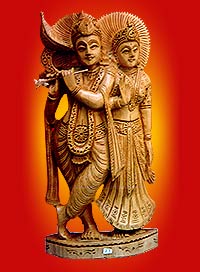 radha krishna statues, antique religious figures